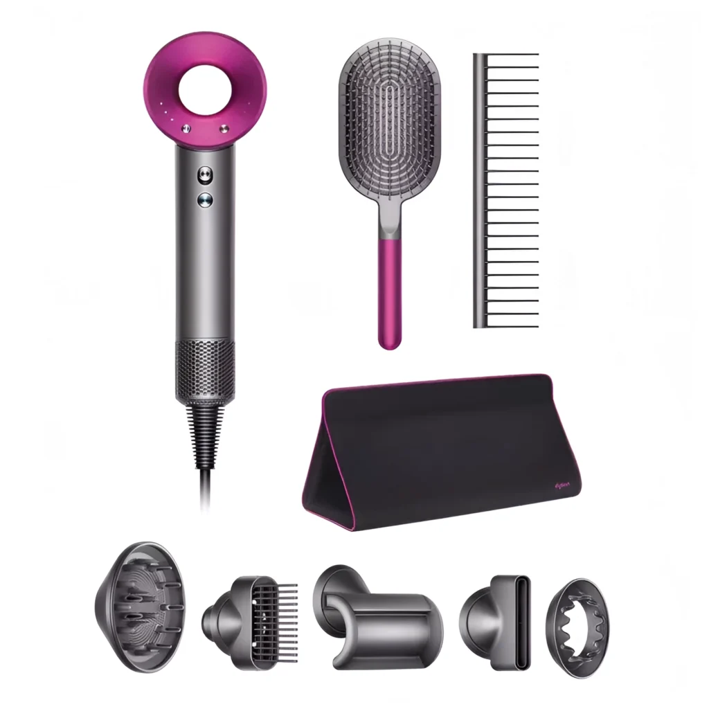 Фен Dyson Supersonic HD07 (Fuchsia) с дорожным чехлом и комплектом расчесок