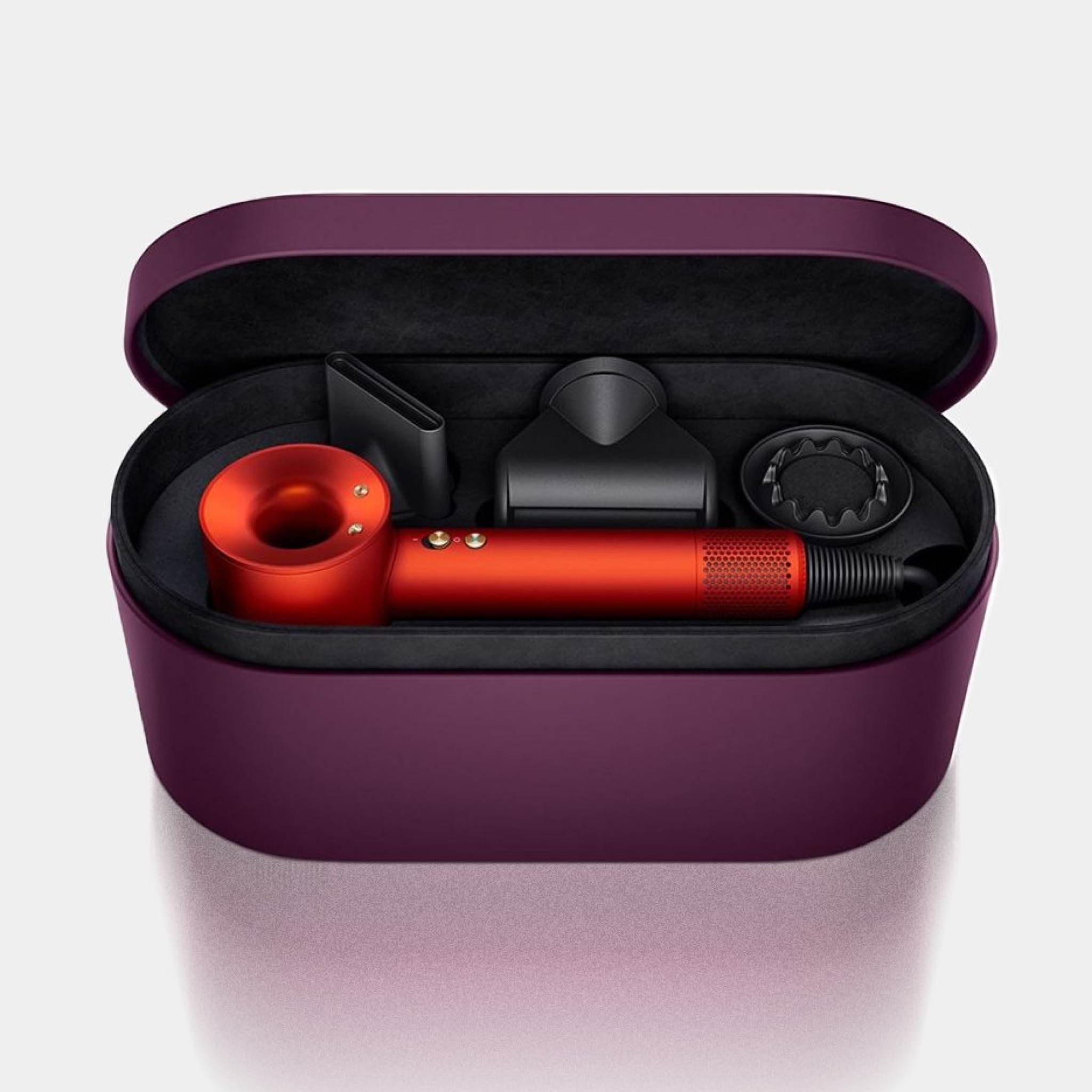 Фен Dyson Supersonic HD15 (Topaz Orange) с кожаным кейсом